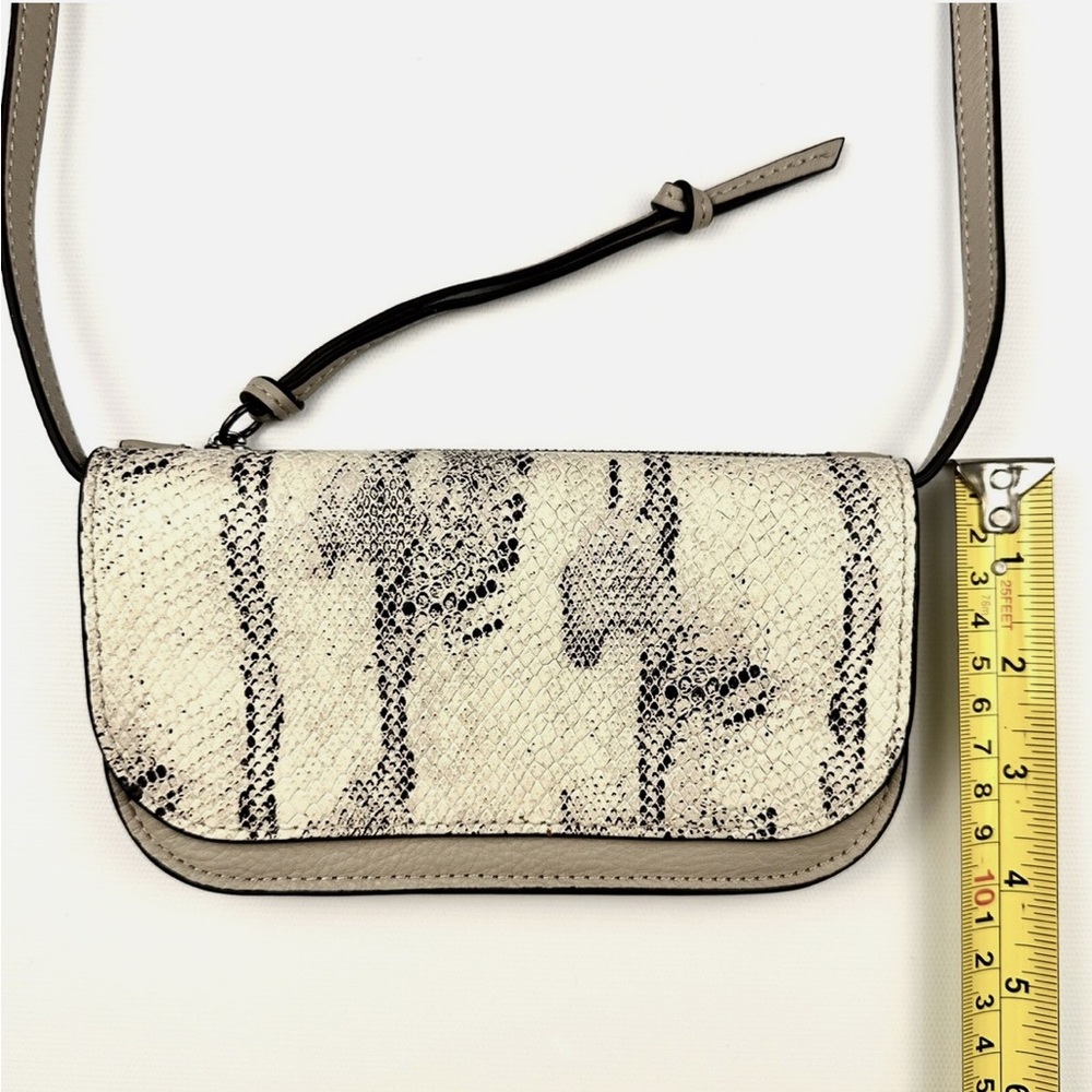 Vince Camuto Cream and Black Snake Print Crossbody Bag